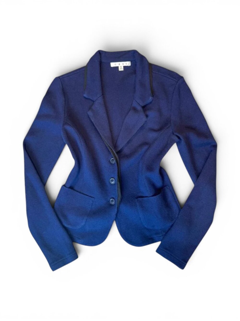 CAbi Breakthrough Navy Blazer Jacket Women's Size S Casual Office Cardigan